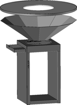 Modèle brasero rangement buche 96