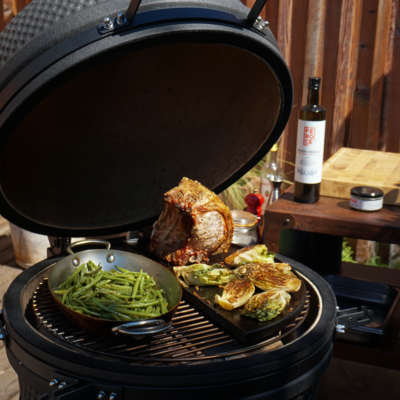 Carré de cochon au Kamado