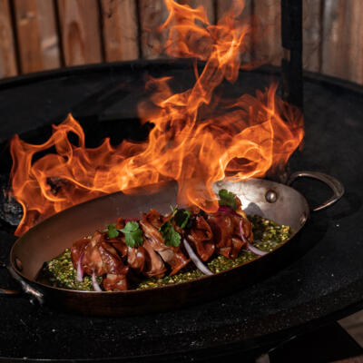 Spiedini di mortadella – Pesto di pistacchi e nocciole