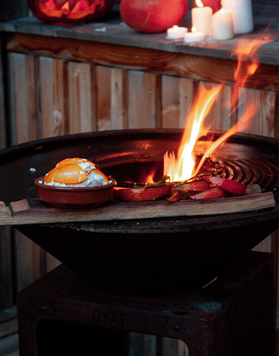Zucca arrosto con crema di ricotta e menta