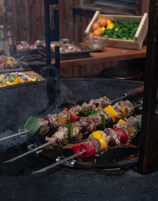Brochettes asado de veau