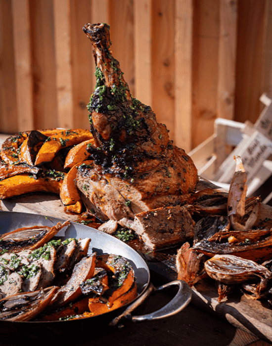 Arrosto di agnello allo spiedo