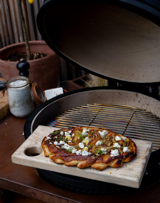 Tarte Tatin au fenouil au Kamado