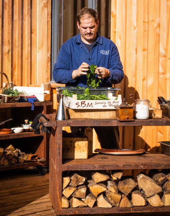 Trota alla griglia, olio al mentolo