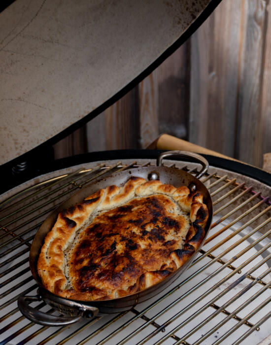 Tarte Tatin au fenouil au Kamado