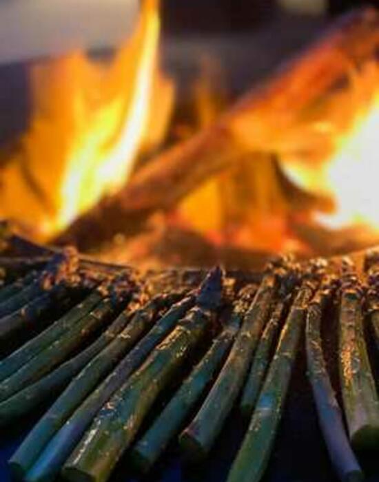 Asparagi Arrostiti, Feta al Braciere